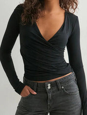 Ruffled Basic Long Sleeve