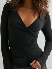 Ruffled Basic Long Sleeve