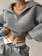 Half-Open Zipper Casual Sweatshirts