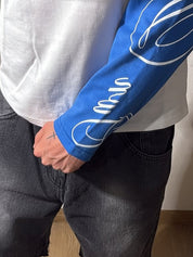 Handwritten Print  Oversized Long Sleeve