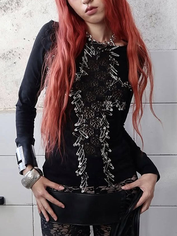 3D Cross Print Long Sleeve