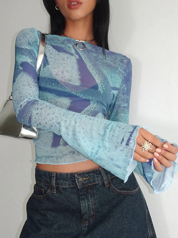 Starfish Print Long Sleeve