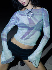 Starfish Print Long Sleeve