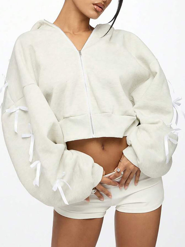 Bowknot Embroidered Sweatshirts