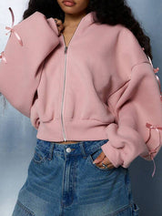 Bowknot Embroidered Sweatshirts