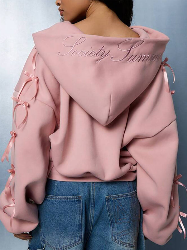 Bowknot Embroidered Sweatshirts