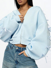 Bowknot Embroidered Sweatshirts