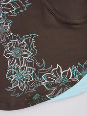 Retro Floral Print Long Sleeve