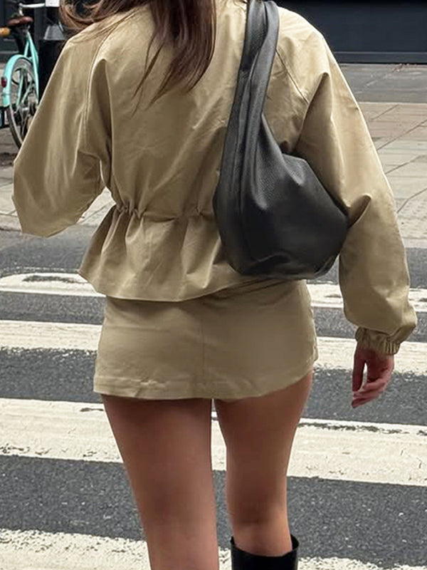 Workwear Pleating Shirts Long Sleeves