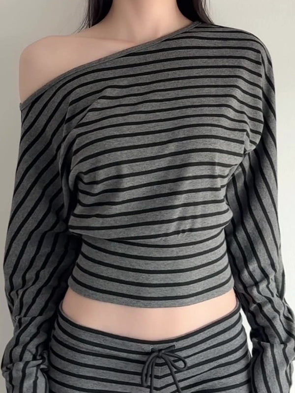 Stripe Loose Oversized Long Sleeve