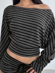Stripe Loose Oversized Long Sleeve