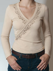 Retro Floral Print Long Sleeve