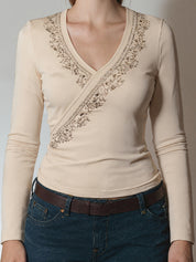 Retro Floral Print Long Sleeve