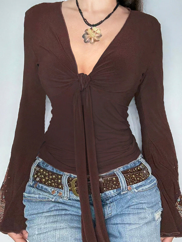 Ethnic Floral Print Long Sleeve