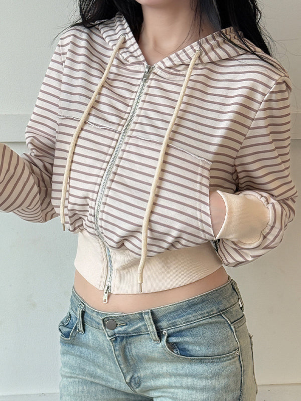 Striped Hooded Sweatshirts