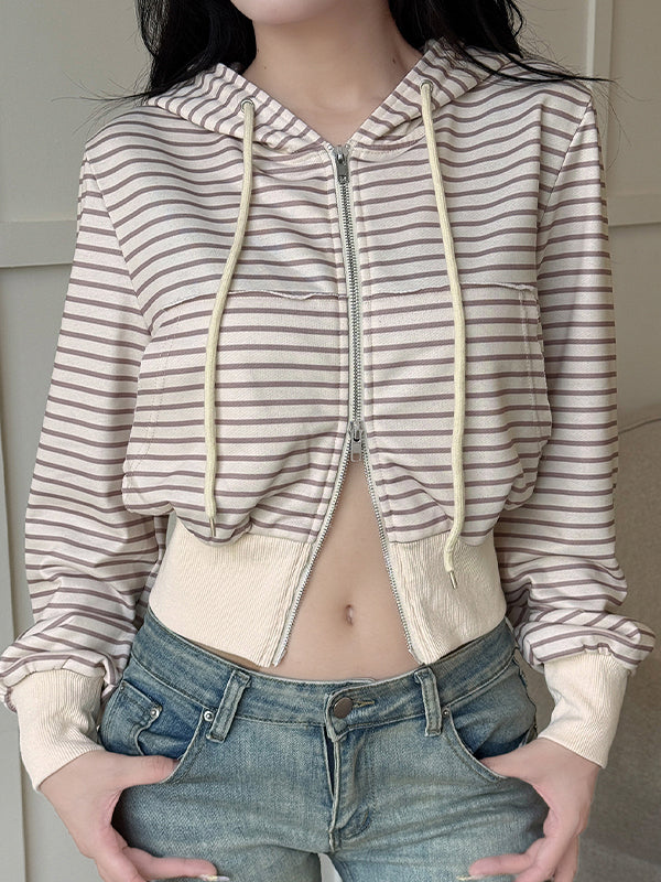 Striped Hooded Sweatshirts