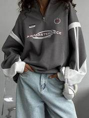 Street Print Pullover Sweatshirts