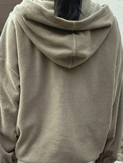 Half-Zip Shearling Hoodie Sweatshirts