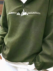 Half-Zip Shearling Hoodie Sweatshirts