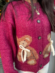 Bear Bow Print Sweaters