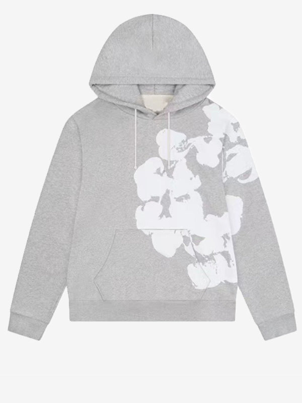 Abstract Floral Print Sweatshirts