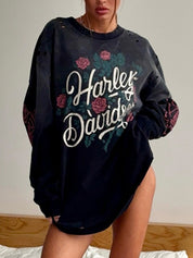 Retro-Printed Top Long Sleeve