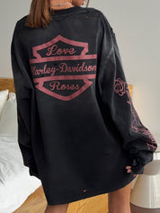 Retro-Printed Top Long Sleeve