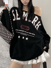 Retro-Printed Top  Long Sleeve