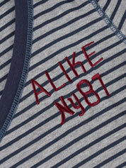 Striped Print Slim-Fit Top Long Sleeve