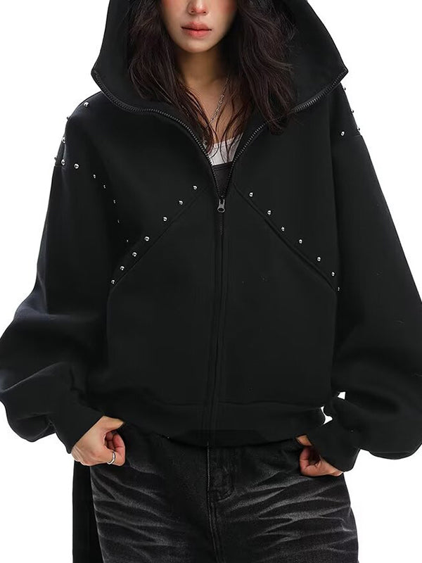 Pitbull Print Zipper Hoodie Jacket