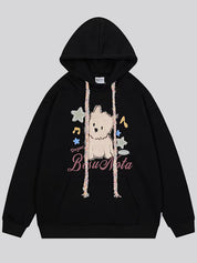 Music Puppy Print Hoodie Sweatshirts