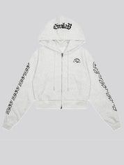 Retro Cross Letter Print Hoodie Sweatshirts