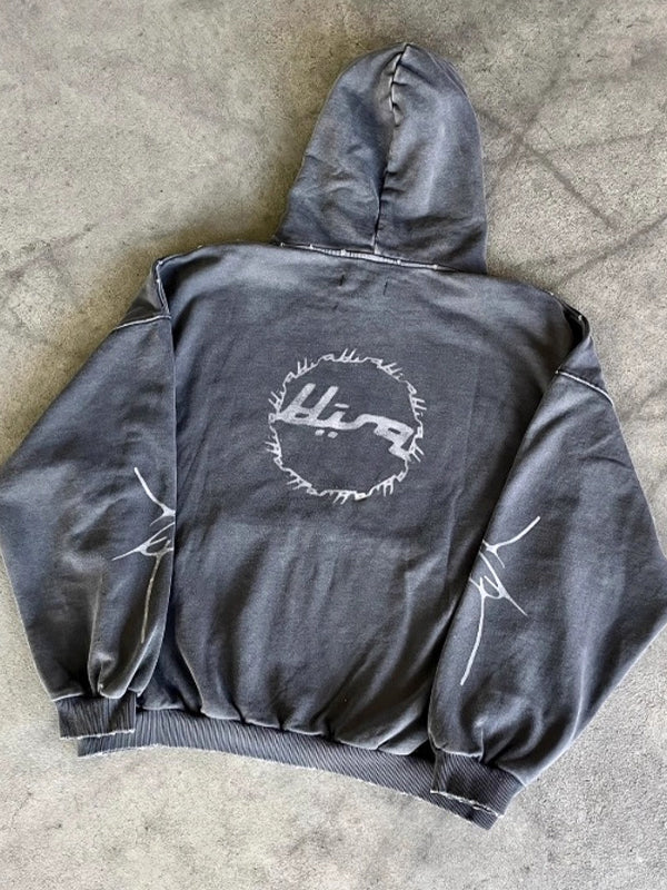 Retro Print Y2K Sweatshirts