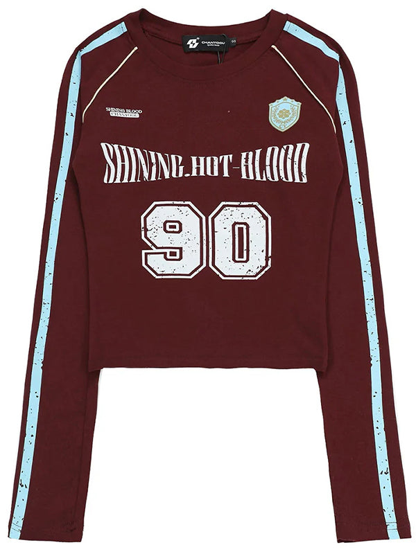 Sports-Style Polo Shirt Long Sleeve