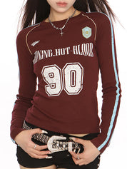 Sports-Style Polo Shirt Long Sleeve