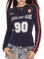 Sports-Style Polo Shirt Long Sleeve