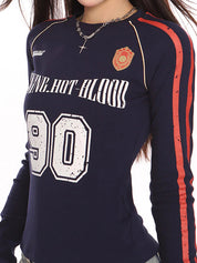Sports-Style Polo Shirt Long Sleeve