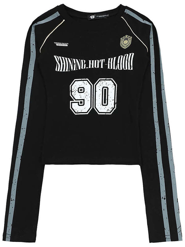 Sports-Style Polo Shirt Long Sleeve