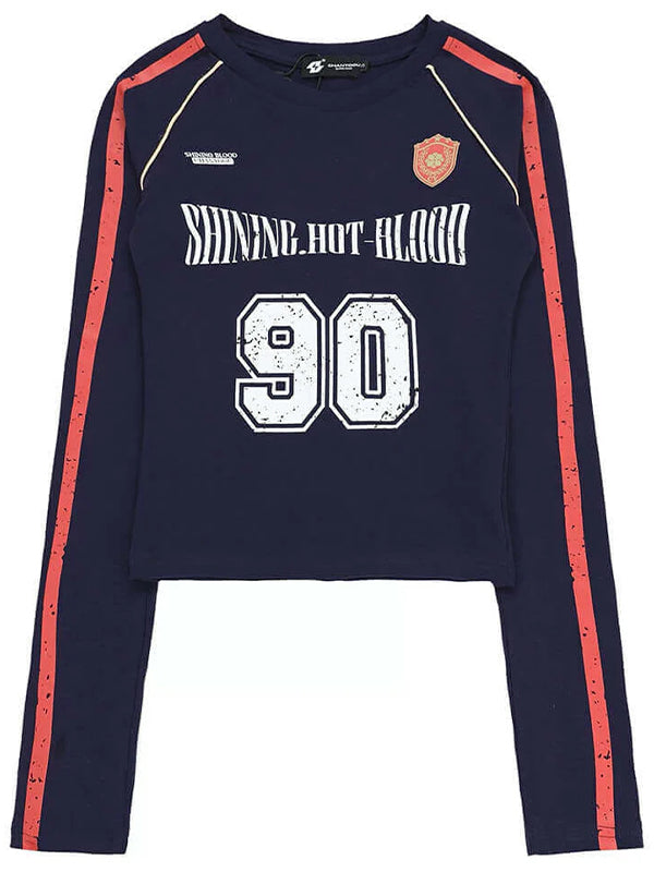 Sports-Style Polo Shirt Long Sleeve