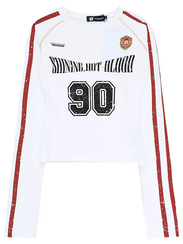 Sports-Style Polo Shirt Long Sleeve