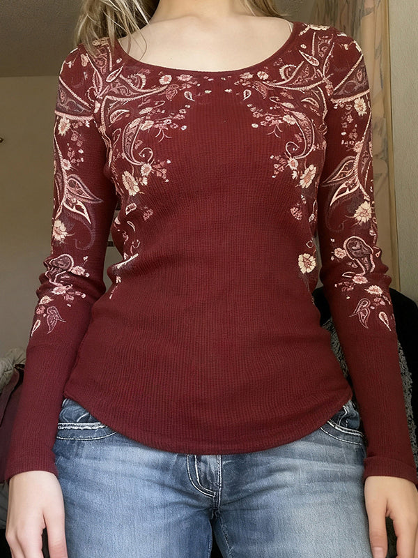 Plant And Flower Prints Long Sleeve