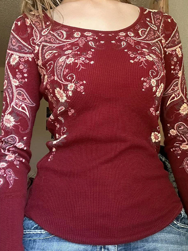 Plant And Flower Prints Long Sleeve