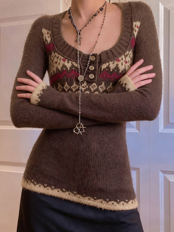 Retro Ethnic Patterns Sweaters