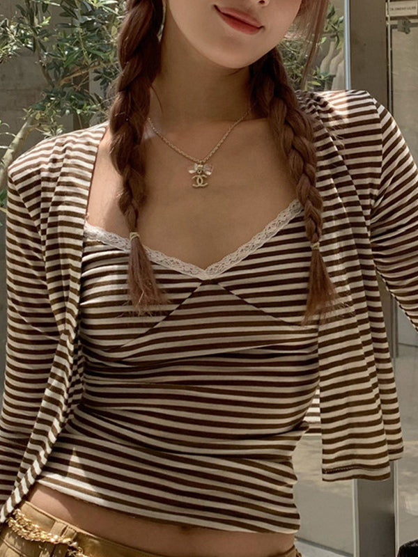 Striped Tank Top Long Sleeve