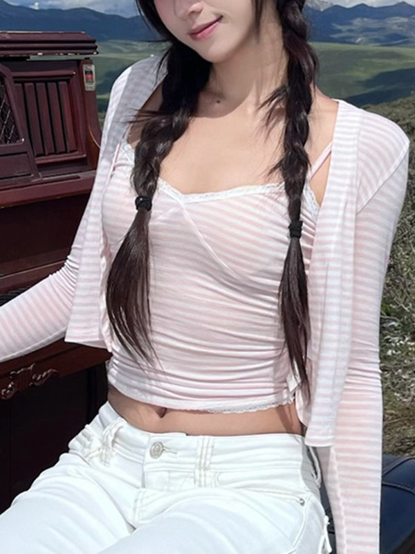 Striped Tank Top Long Sleeve