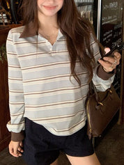 Contrasting Stripes Long Sleeve