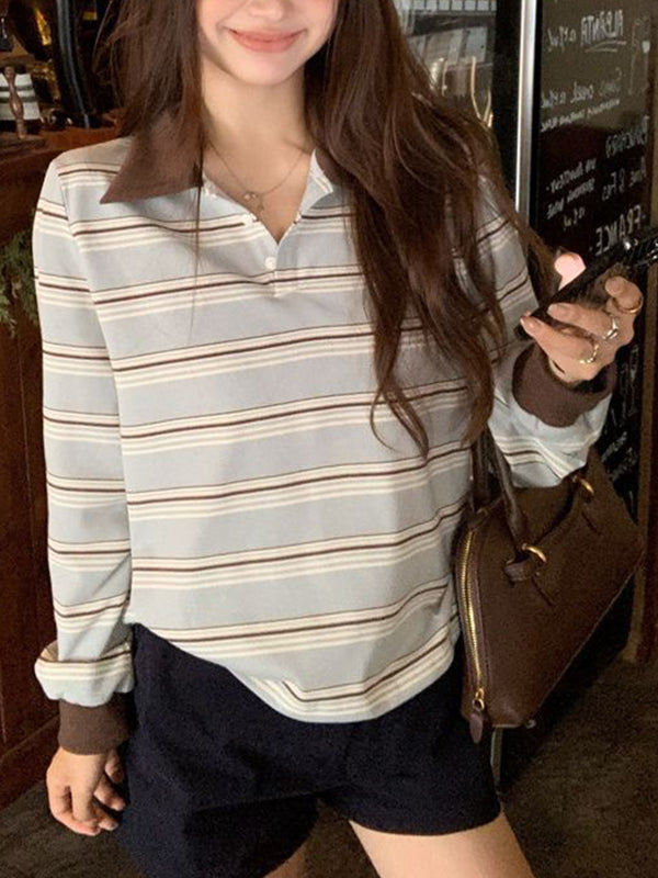 Contrasting Stripes Long Sleeve