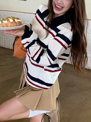 Contrasting Stripes Long Sleeve