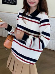 Contrasting Stripes Long Sleeve