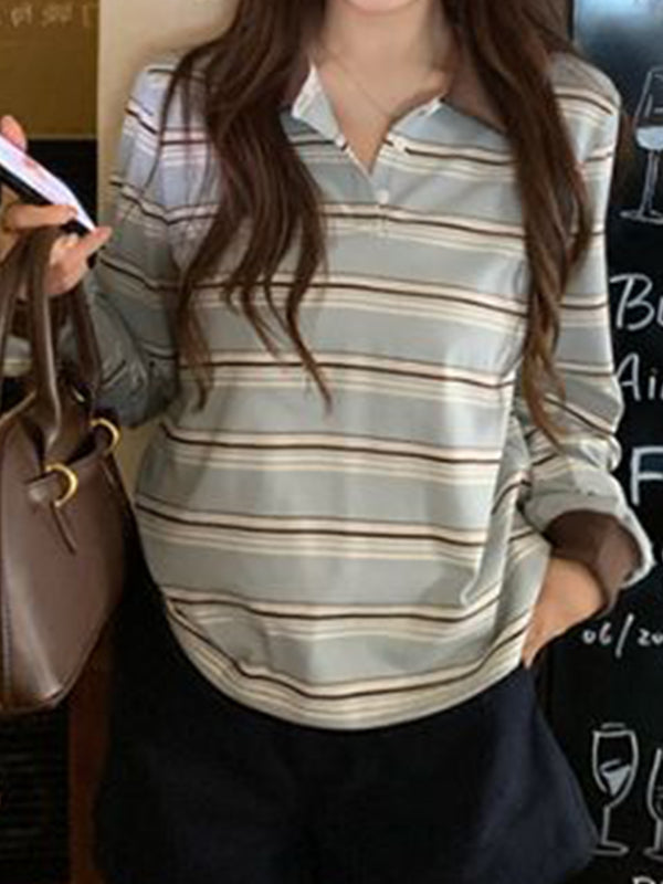 Contrasting Stripes Long Sleeve